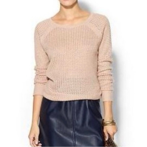 Vince Waffle-knit Pull Over Cashmere Blend Sweater - Picture 1 of 14